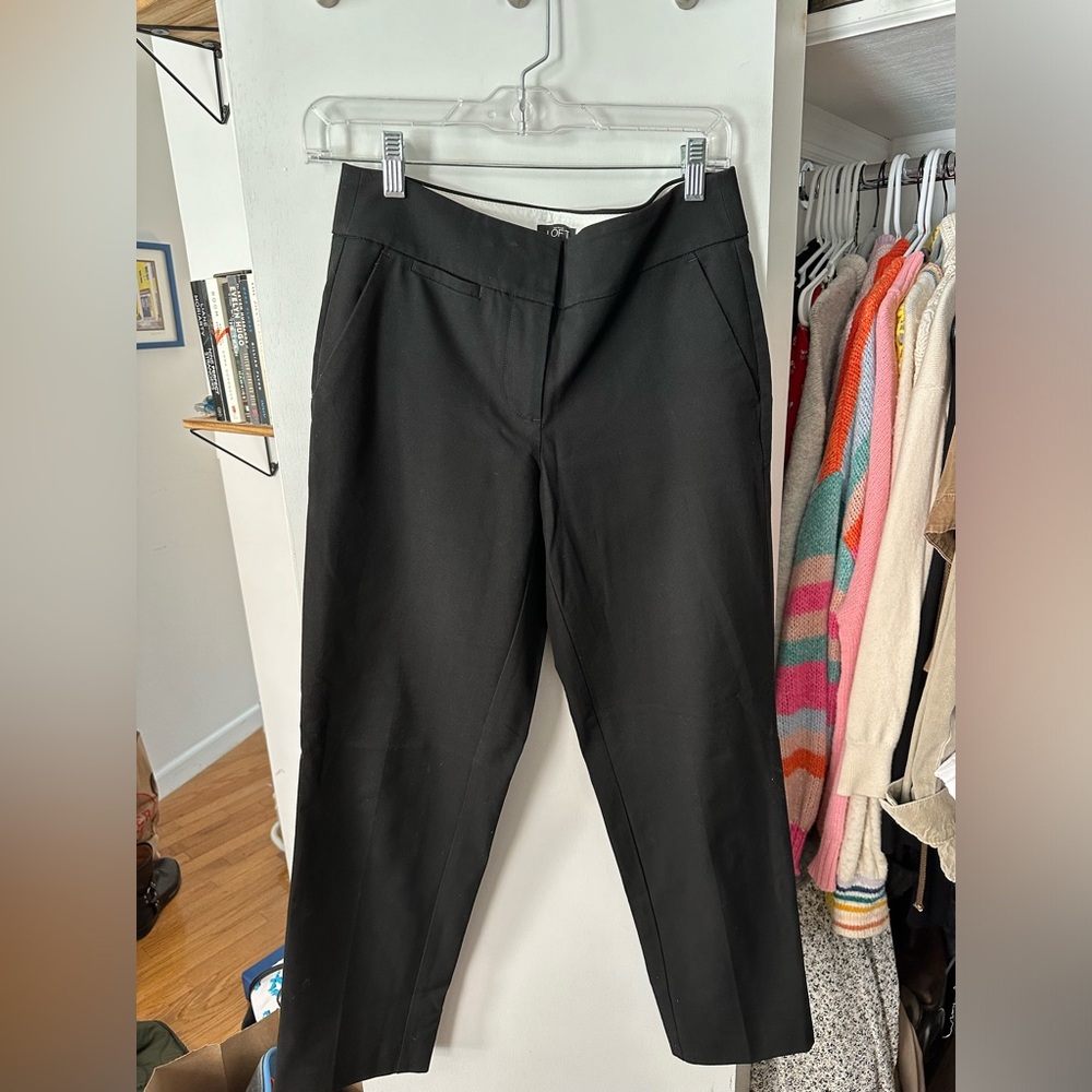 Black straight leg pants